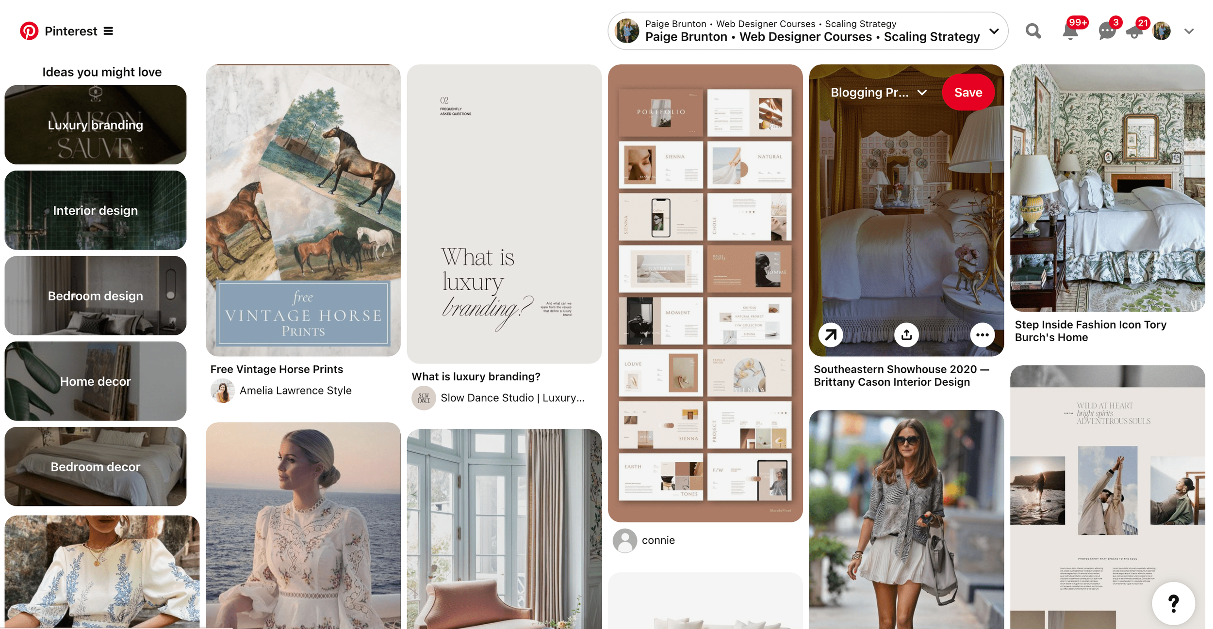 Pinterest board displaying a collection of elegant and timeless interiors, clothing, images and websites.png
