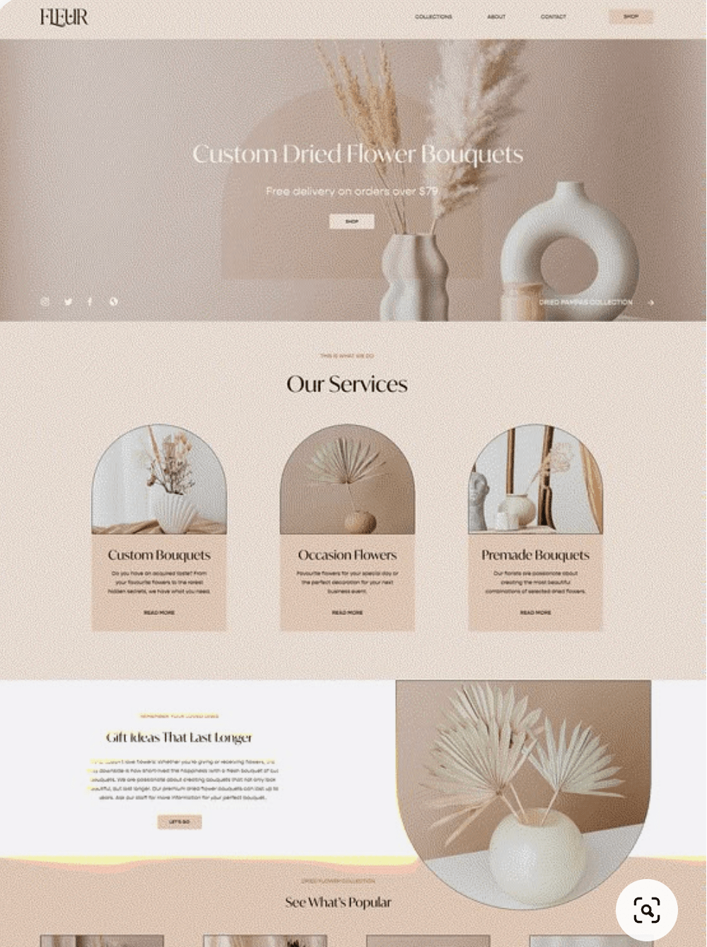Soft, light pink website homepage example.png