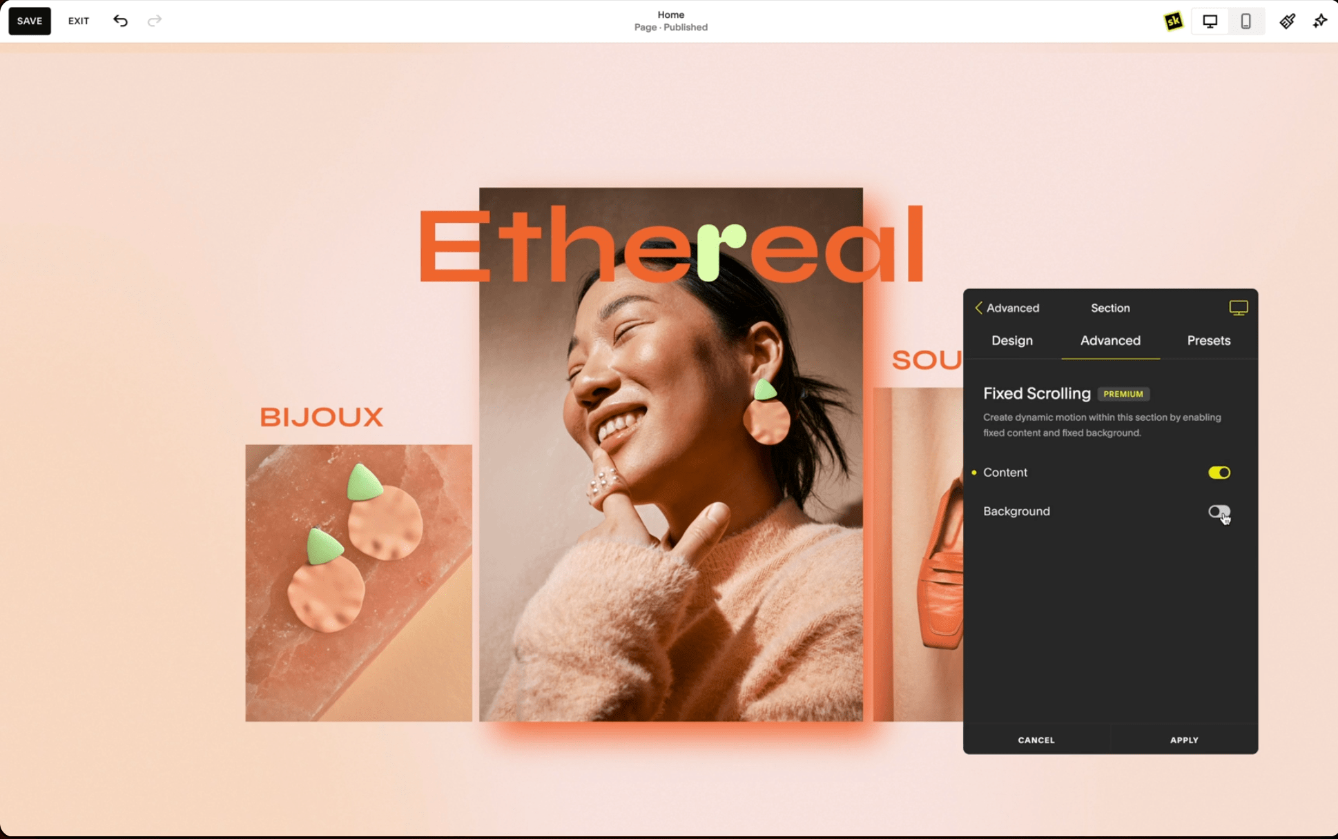 Squarekicker's advanced scrolling feature.png